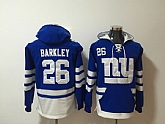 Giants 26 Saquon Barkley Royal All Stitched Hooded Sweatshirt,baseball caps,new era cap wholesale,wholesale hats